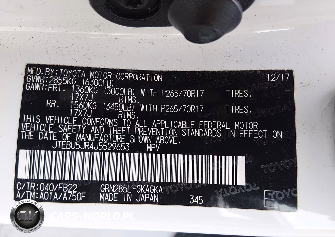 2018 Toyota 4Runner Sr5 VIN:JTEBU5JR4J5529653 - 9