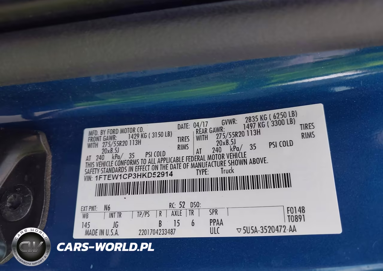 2017 Ford F-150 Lariat-Xl-Xlt VIN:1FTEW1CP3HKD52914 - 9