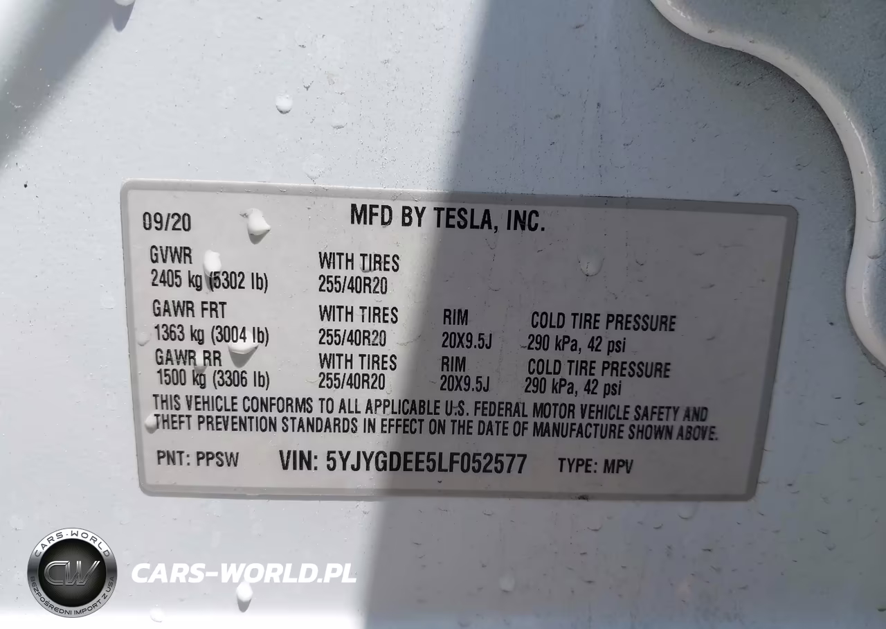 2020 Tesla Model Y Long Range Dual Motor All-Wheel Drive VIN:5YJYGDEE5LF052577 - 9