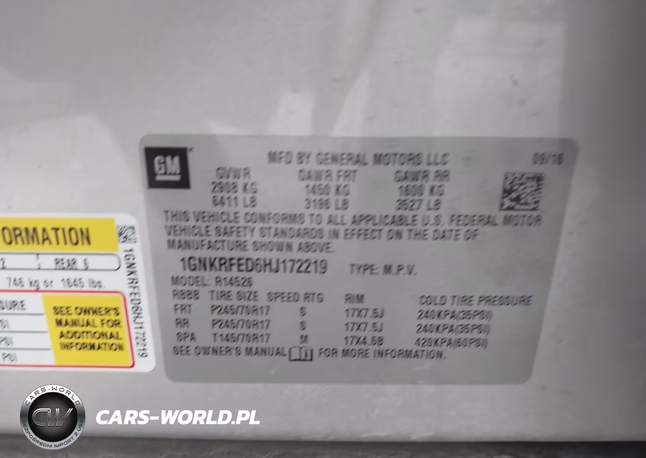 2017 Chevrolet Traverse Ls VIN:1GNKRFED6HJ172219 - 9