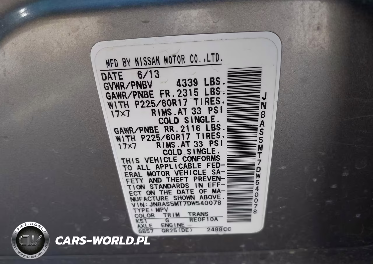 2013 Nissan Rogue Sv VIN:JN8AS5MT7DW540078 - 9