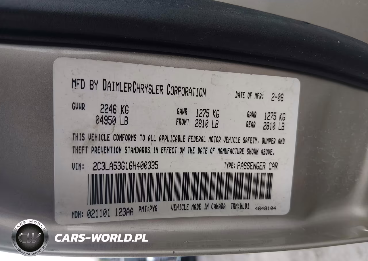 2006 Chrysler 300 Touring VIN:2C3LA53G16H400335 - 9