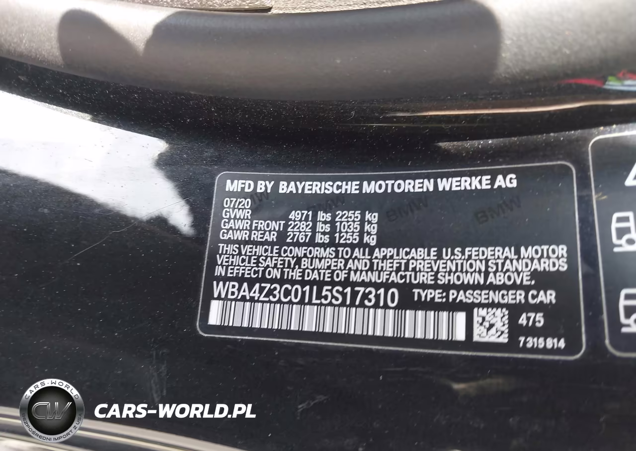 2020 BMW 430I xDrive VIN:WBA4Z3C01L5S17310 - 9