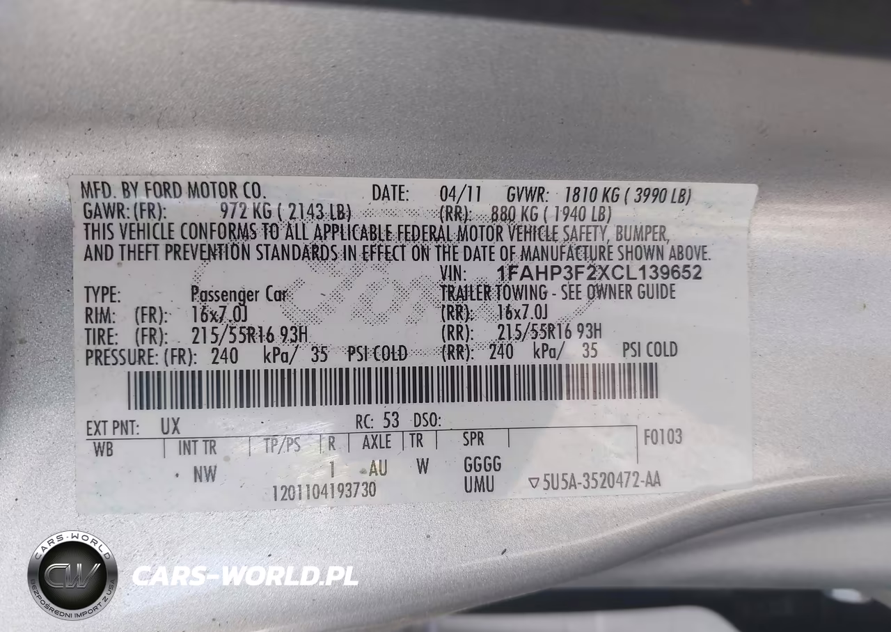 2012 Ford Focus Se VIN:1FAHP3F2XCL139652 - 9