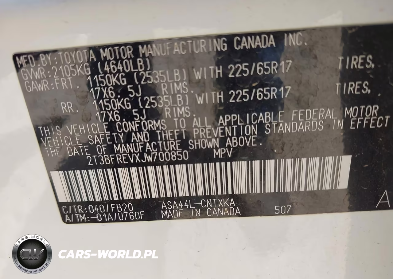 2018 Toyota Rav4 Le VIN:2T3BFREVXJW700850 - 9