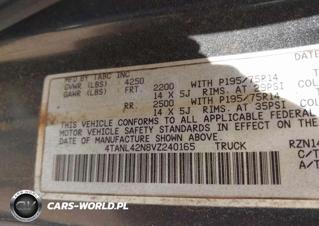 1997 Toyota Tacoma VIN:4TANL42N8VZ240165 - 9