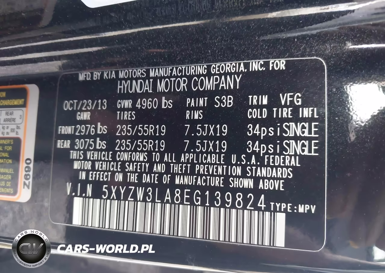 2014 Hyundai Santa Fe Sport 2.0L Turbo VIN:5XYZW3LA8EG139824 - 9