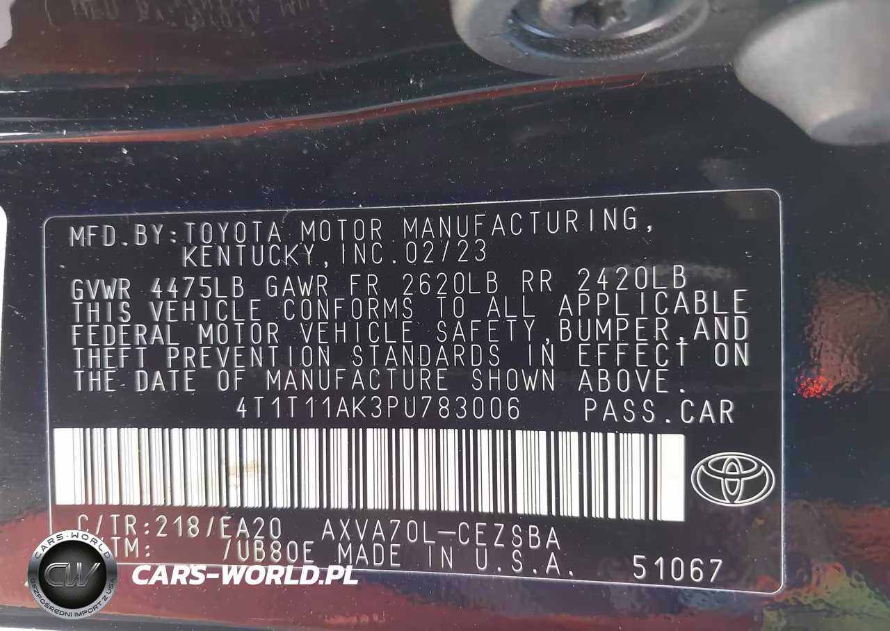 2023 Toyota Camry Se VIN:4T1T11AK3PU783006 - 9