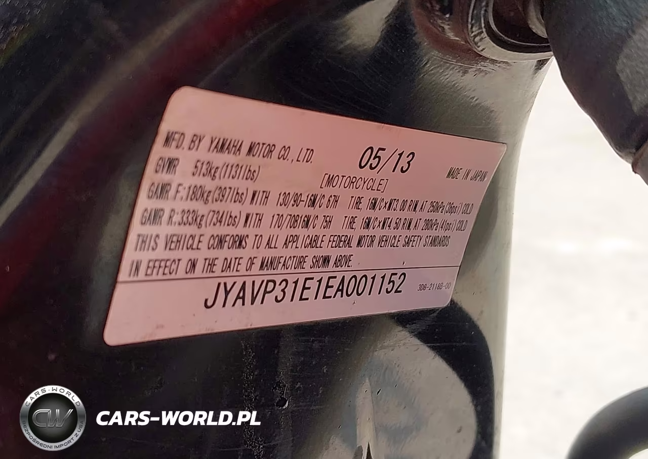 2014 Yamaha Xvs1300 A VIN:JYAVP31E1EA001152 - 10