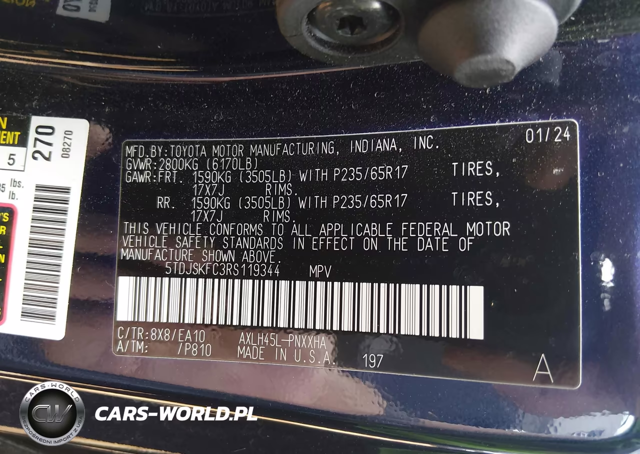 2024 Toyota Sienna Xle VIN:5TDJSKFC3RS119344 - 9