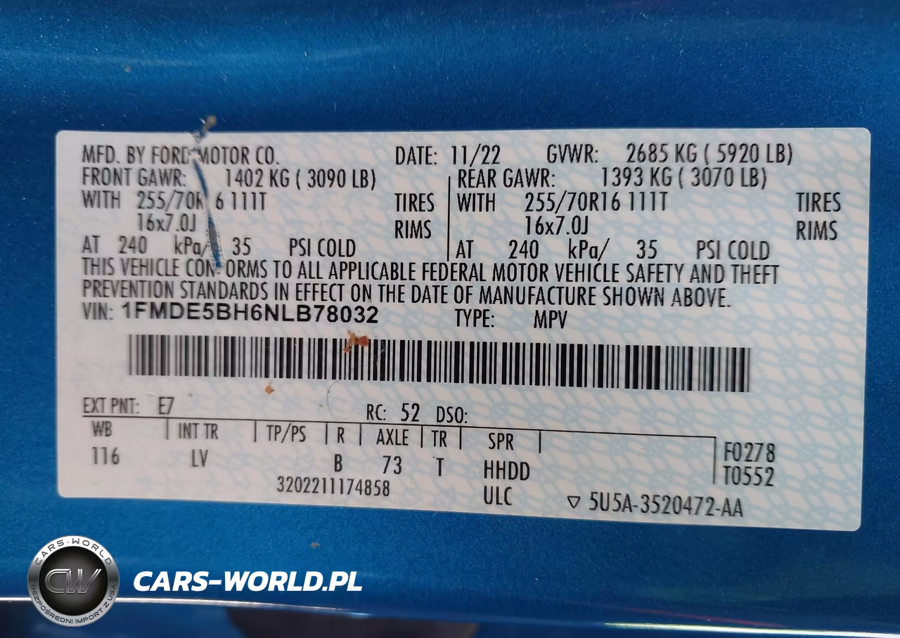 2022 Ford Bronco VIN:1FMDE5BH6NLB78032 - 9