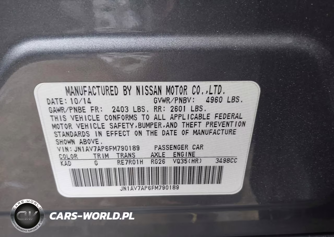 2015 Infiniti Q50 Hybrid Premium VIN:JN1AV7AP6FM790189 - 9