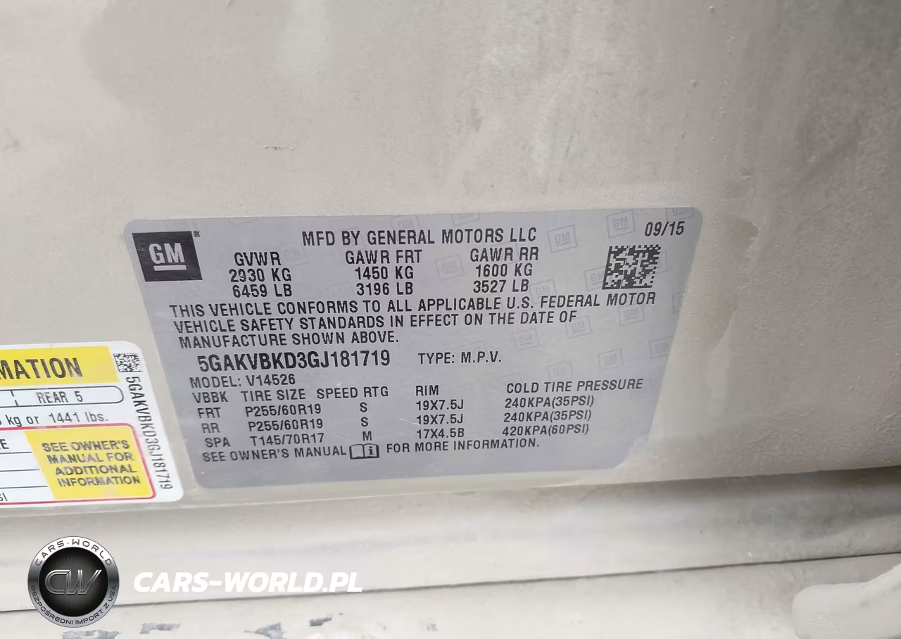 2016 Buick Enclave Leather VIN:5GAKVBKD3GJ181719 - 9