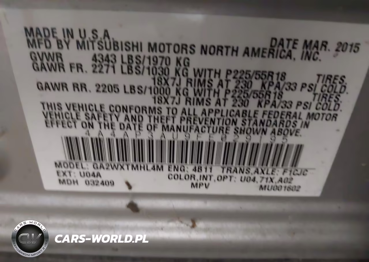2015 Mitsubishi Outlander Sport Es VIN:4A4AP3AU9FE029195 - 9