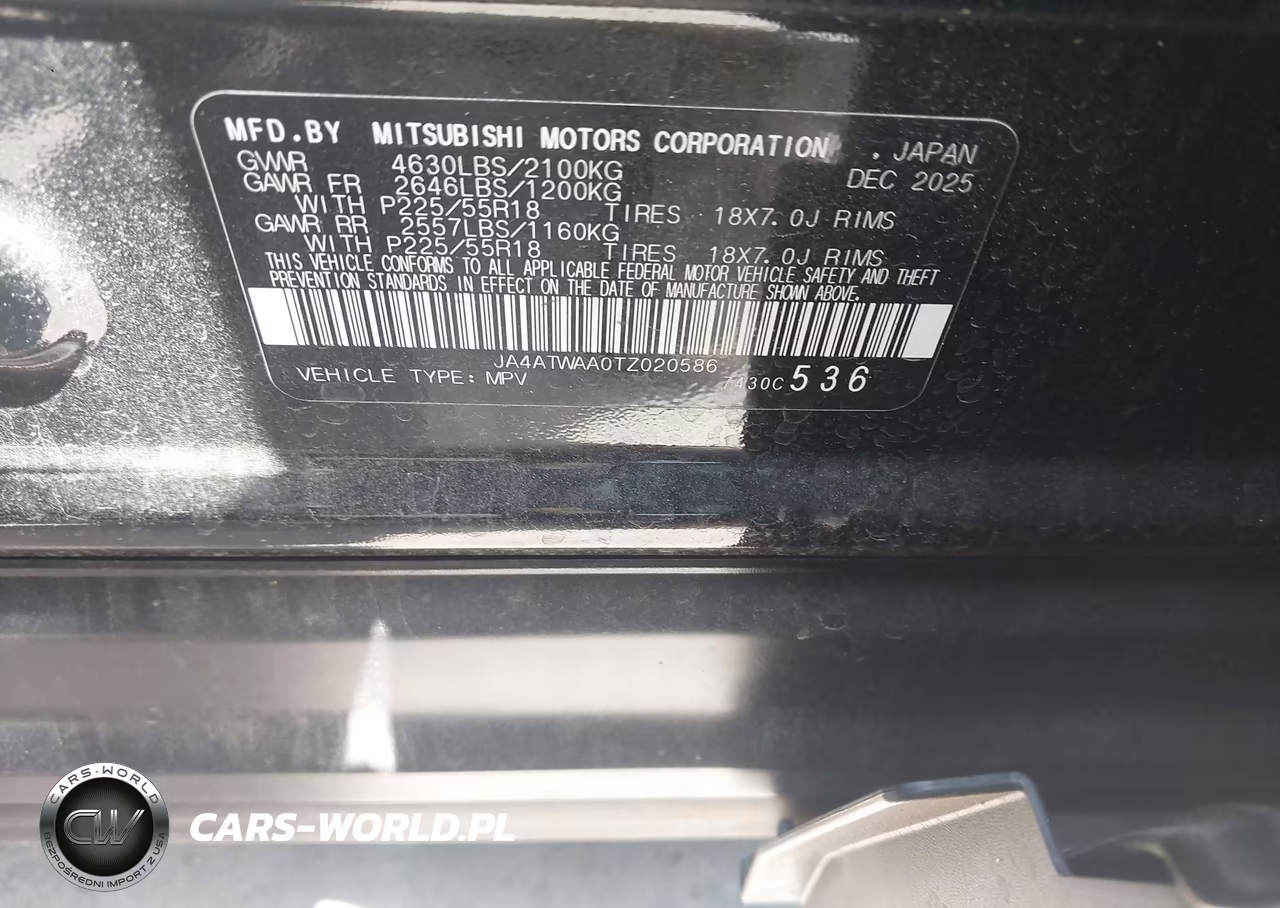 2026 Mitsubishi Eclipse Cross Black Edition S-Awc-Se S-Awc-Sel S-Awc VIN:JA4ATWAA0TZ020586 - 9