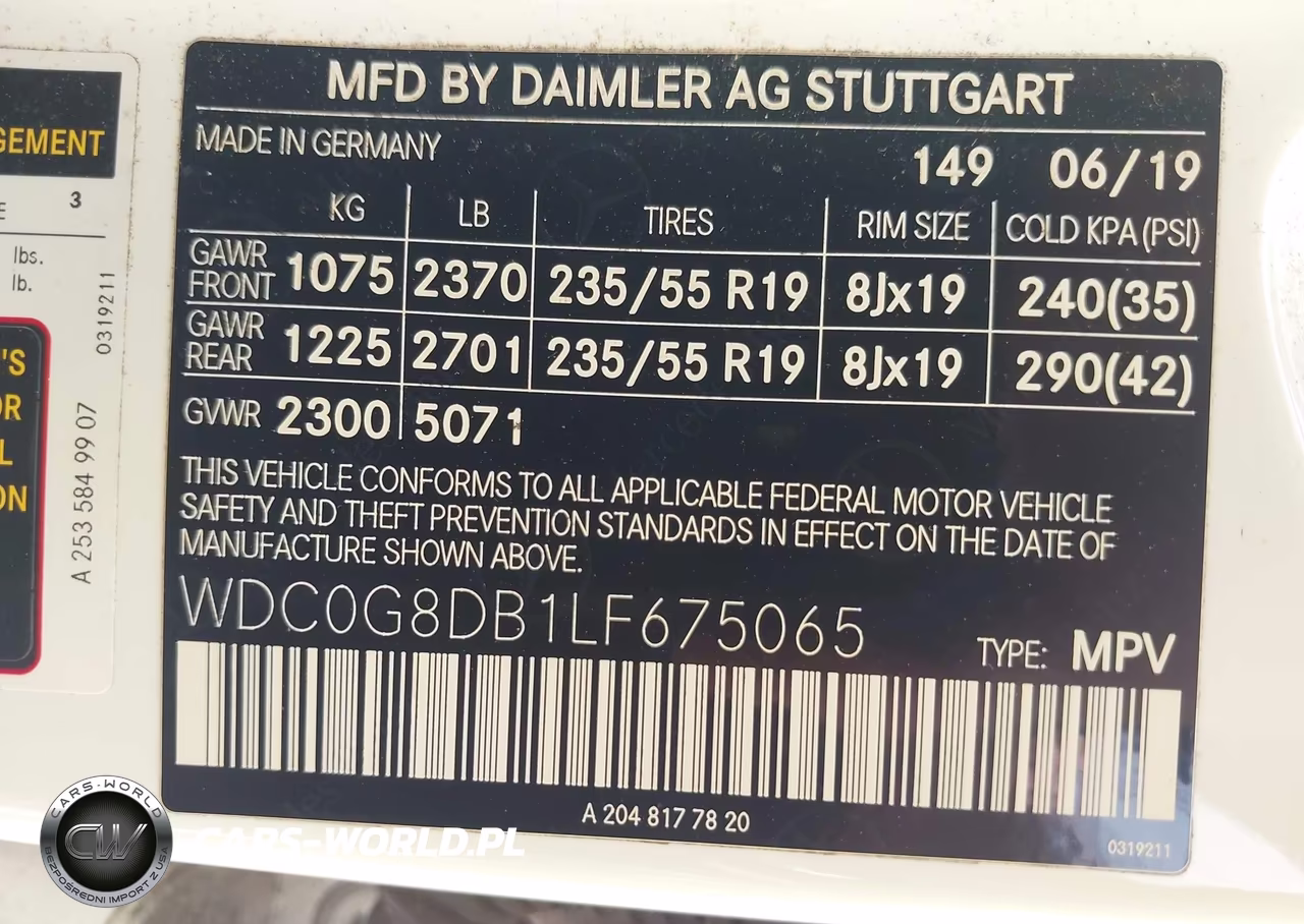 2020 Mercedes-Benz Glc 300 VIN:WDC0G8DB1LF675065 - 9