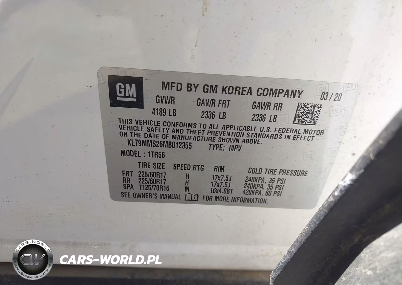 2021 Chevrolet Trailblazer Fwd Ls VIN:KL79MMS26MB012355 - 9