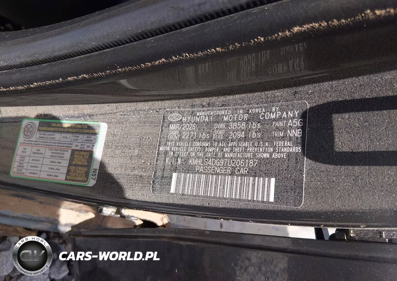 2026 Hyundai Elantra Sel Sport Premium VIN:KMHLS4DG9TU206187 - 9