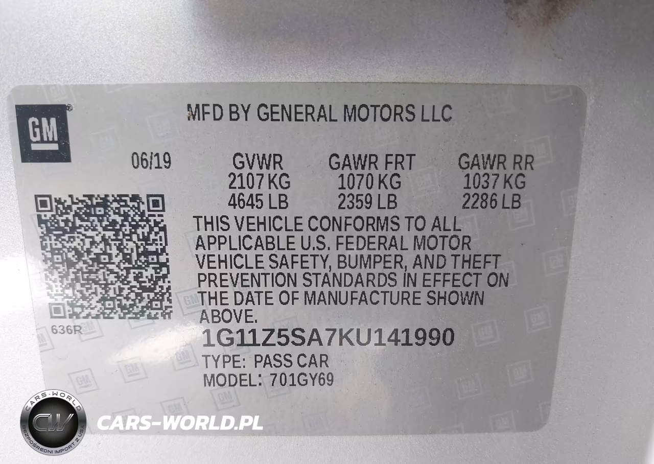 2019 Chevrolet Impala Lt VIN:1G11Z5SA7KU141990 - 9