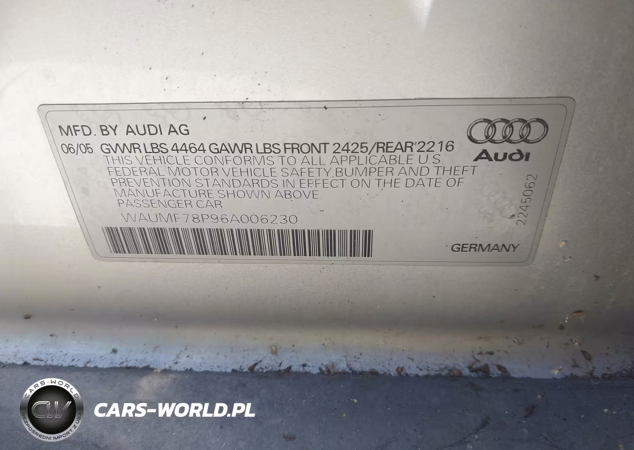 2006 Audi A3 2.0T VIN:WAUMF78P96A006230 - 9