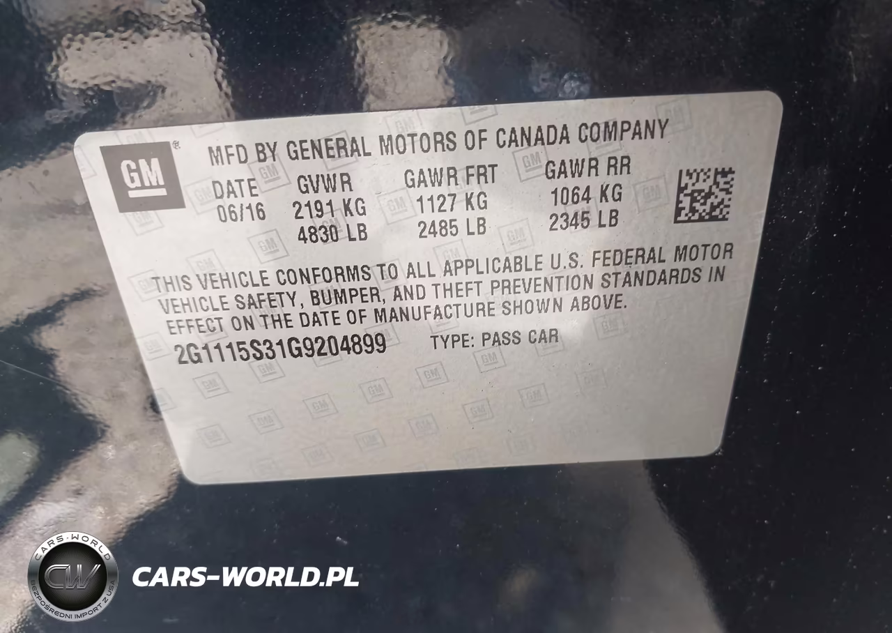 2016 Chevrolet Impala 2Lt VIN:2G1115S31G9204899 - 9