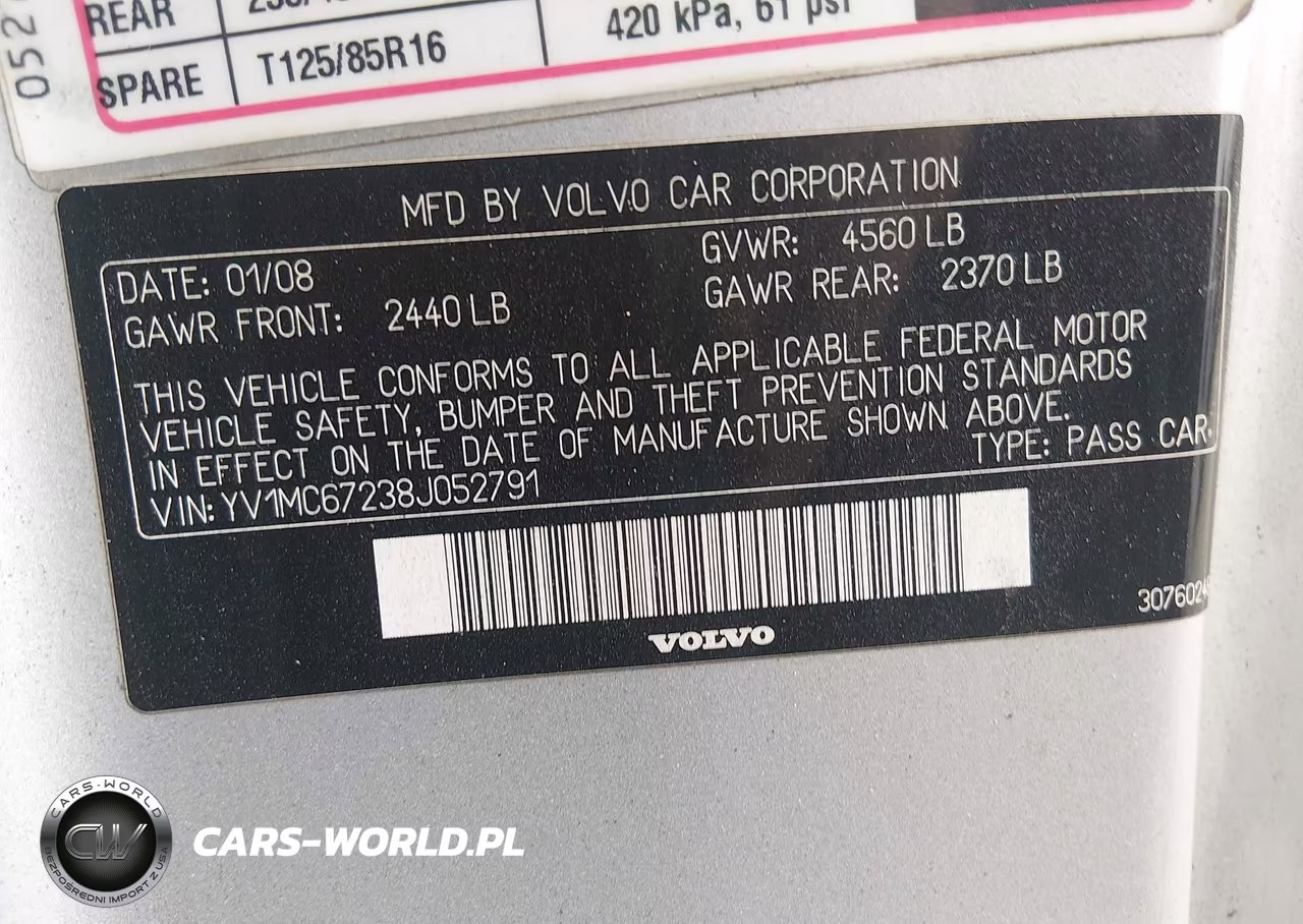 2008 Volvo C70 T5 M VIN:YV1MC67238J052791 - 9
