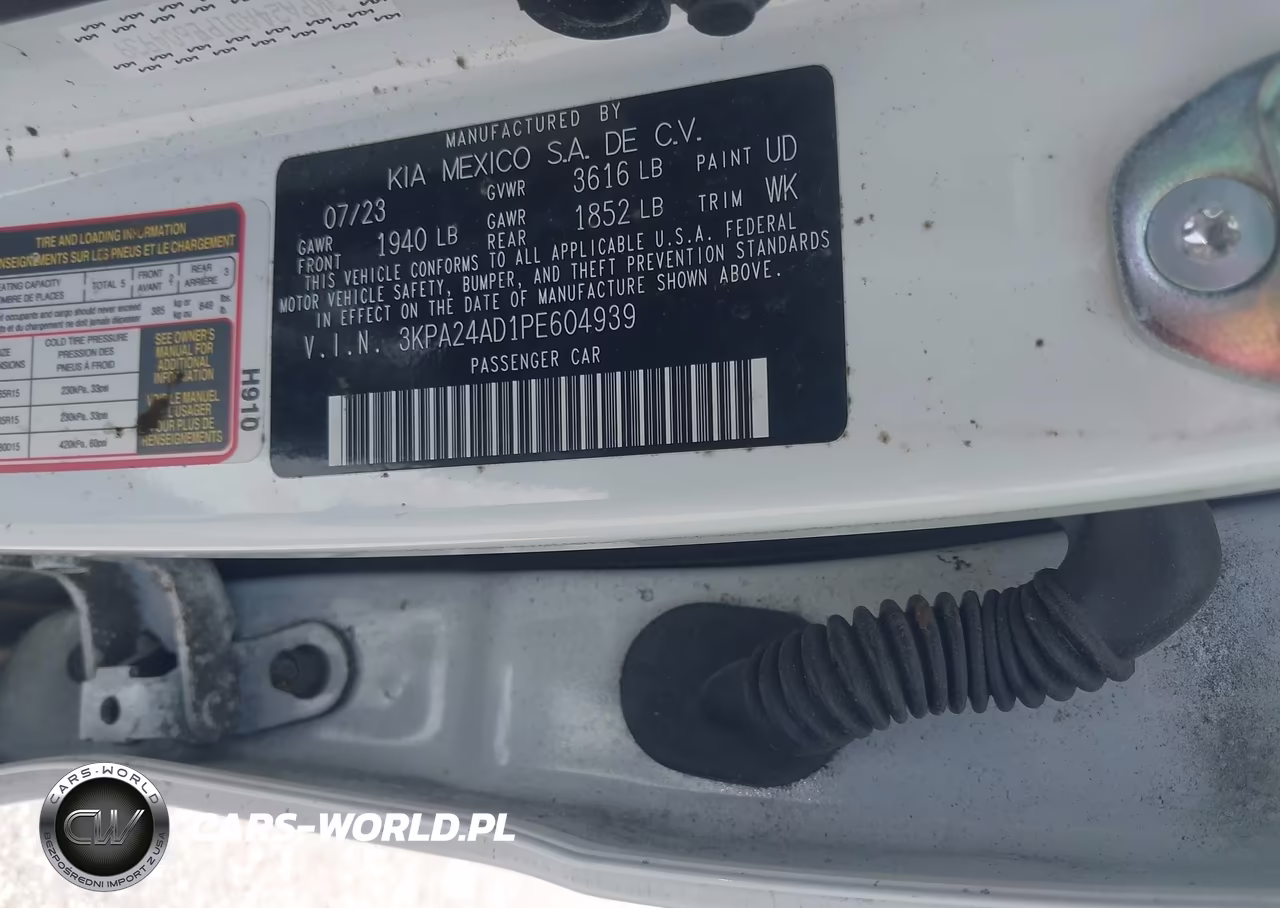 2023 Kia Rio S VIN:3KPA24AD1PE604939 - 9