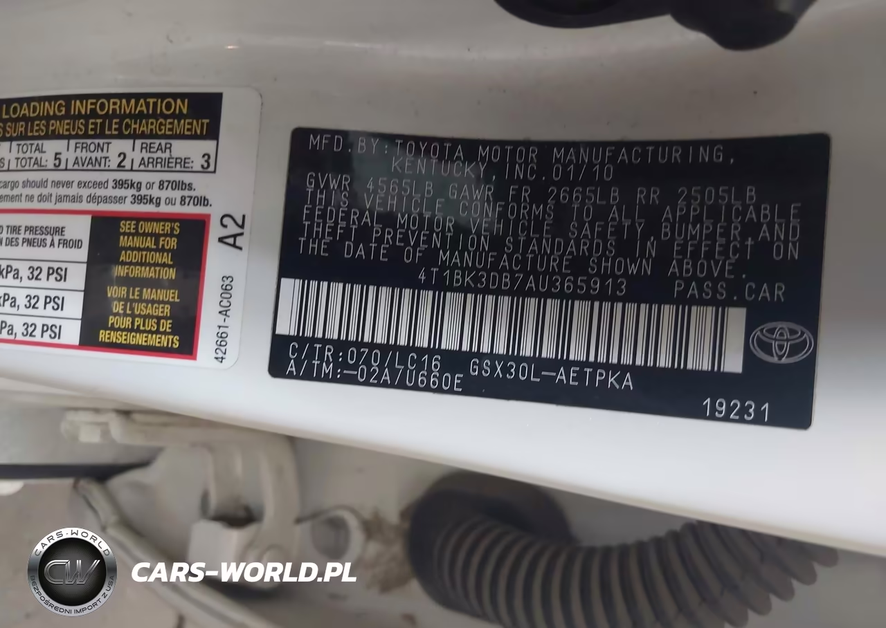 2010 Toyota Avalon Limited VIN:4T1BK3DB7AU365913 - 9