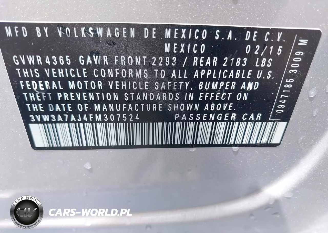 2015 Volkswagen Jetta 2.0L Tdi Sel VIN:3VW3A7AJ4FM307524 - 9