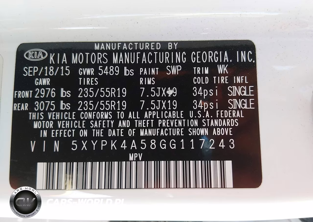 2016 Kia Sorento 3.3L Sx VIN:5XYPK4A58GG117243 - 9