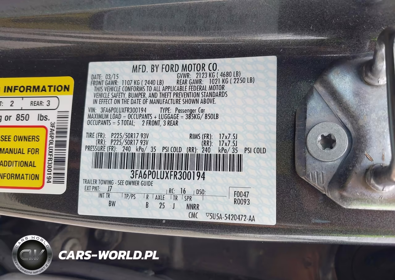 2015 Ford Fusion Hybrid Se VIN:3FA6P0LUXFR300194 - 9