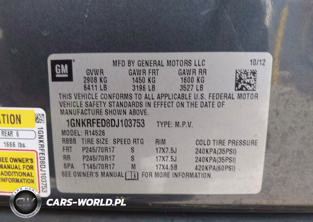 2013 Chevrolet Traverse Ls VIN:1GNKRFED8DJ103753 - 9