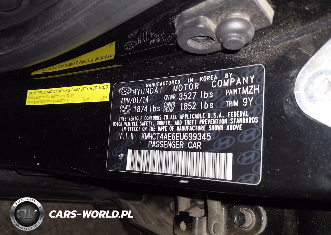 2014 Hyundai Accent Gls VIN:KMHCT4AE6EU699345 - 9