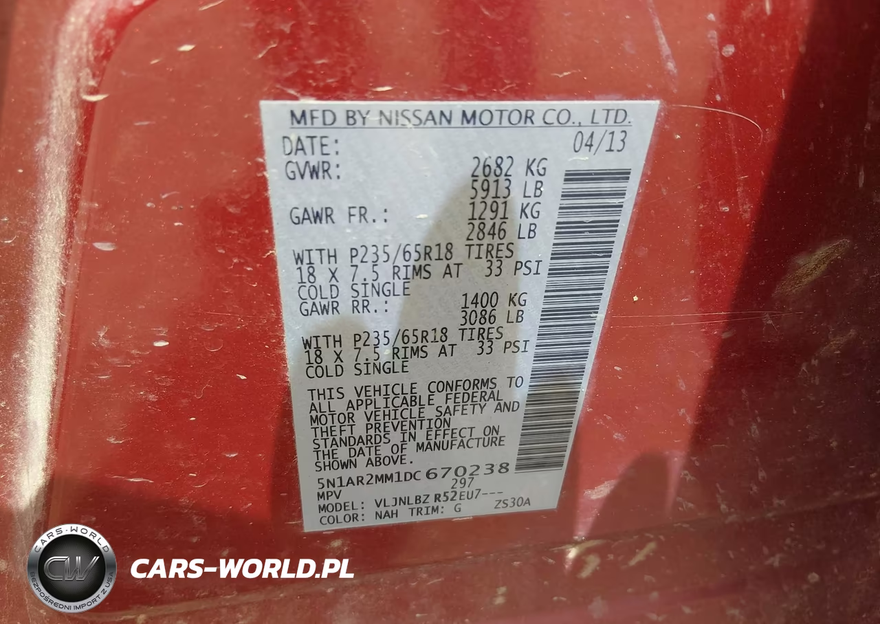 2013 Nissan Pathfinder S VIN:5N1AR2MM1DC670238 - 9