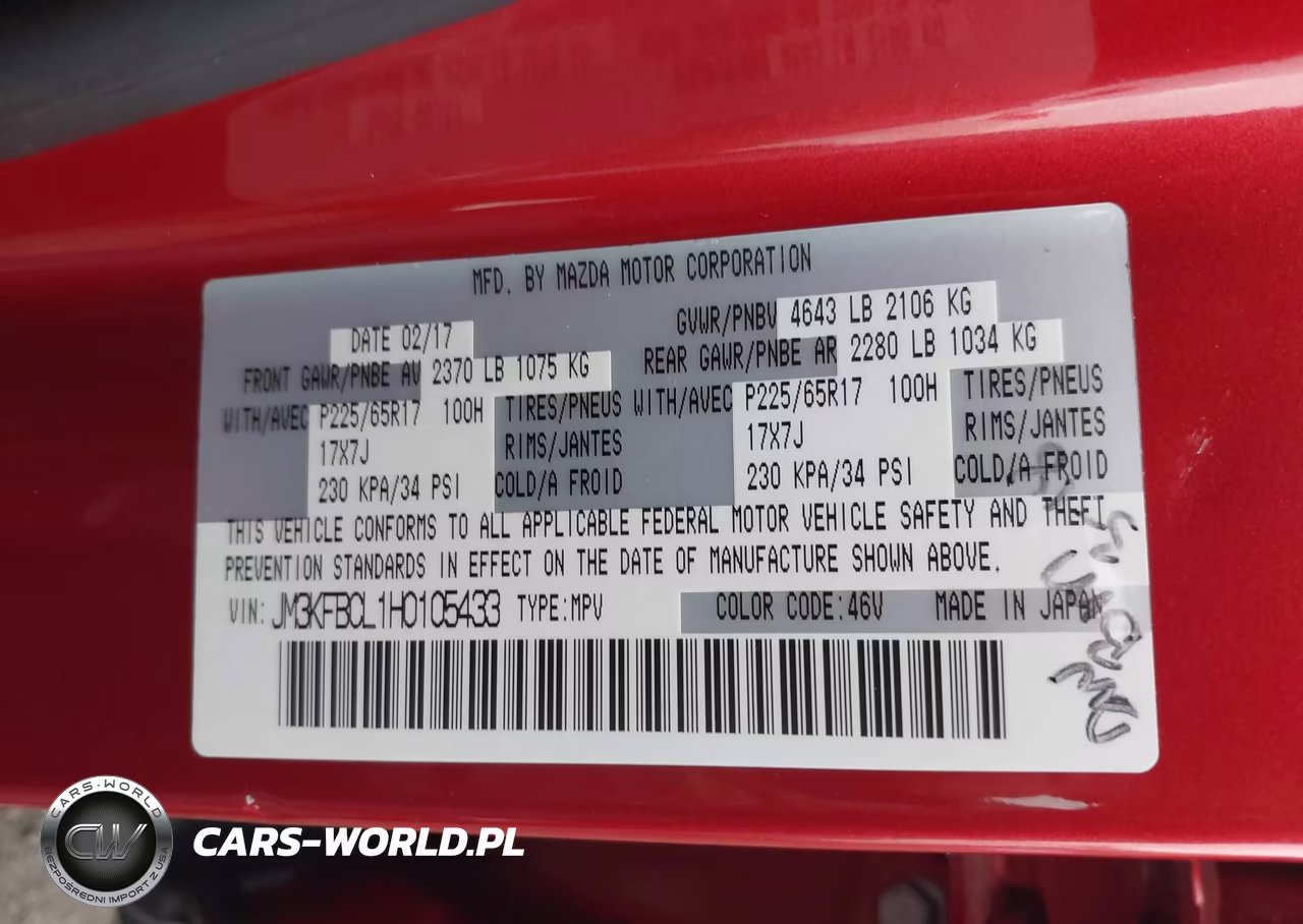 2017 Mazda Cx-5 Touring VIN:JM3KFBCL1H0105433 - 9