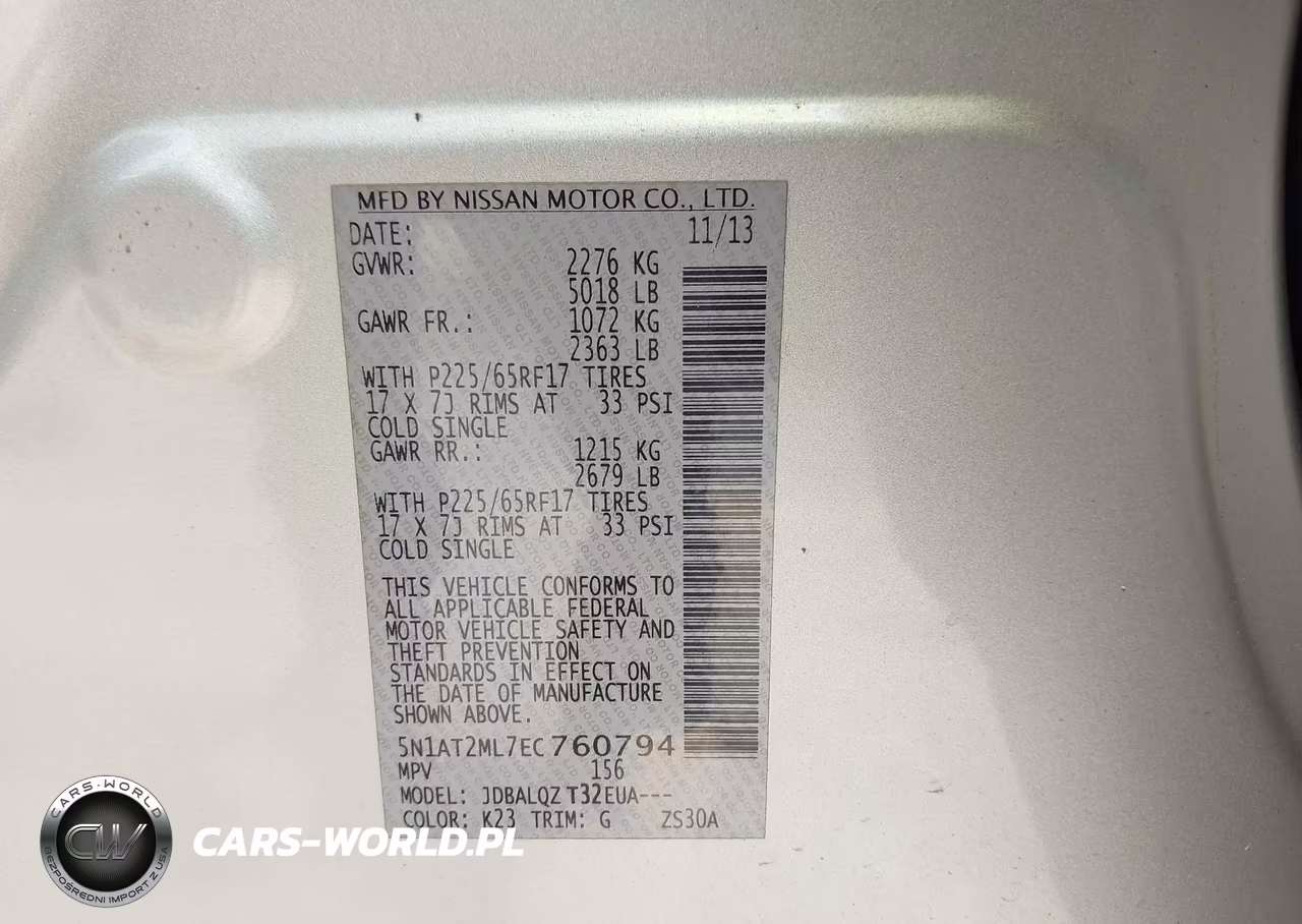 2014 Nissan Rogue Sv VIN:5N1AT2ML7EC760794 - 9