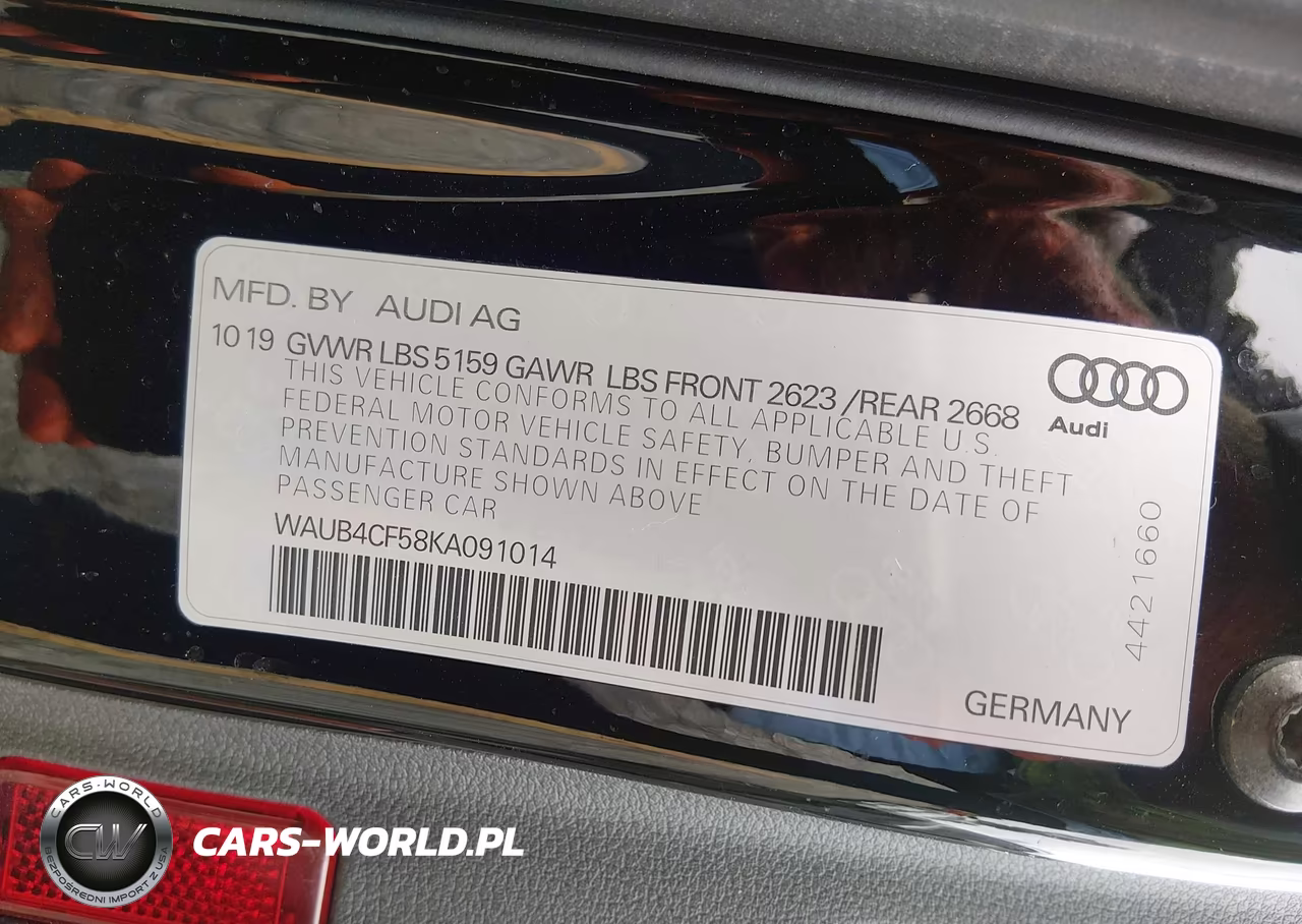 2019 Audi S5 3.0T Premium VIN:WAUB4CF58KA091014 - 9
