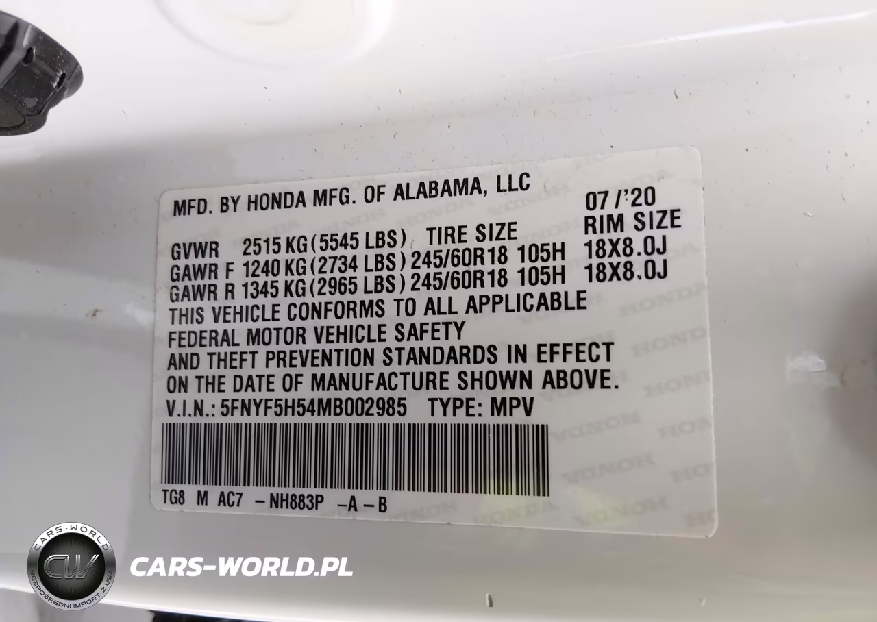 2021 Honda Pilot 2Wd Ex-L VIN:5FNYF5H54MB002985 - 9