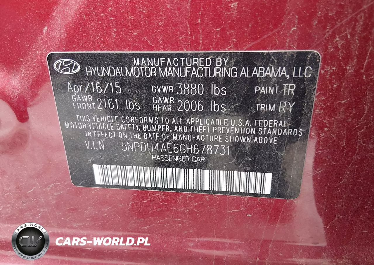 2016 Hyundai Elantra Value Edition VIN:5NPDH4AE6GH678731 - 9