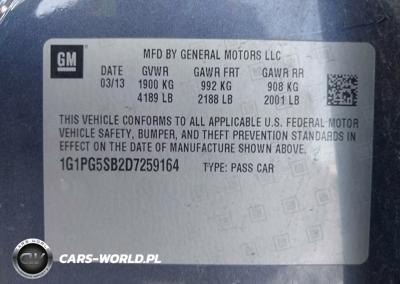 2013 Chevrolet Cruze Ltz VIN:1G1PG5SB2D7259164 - 9