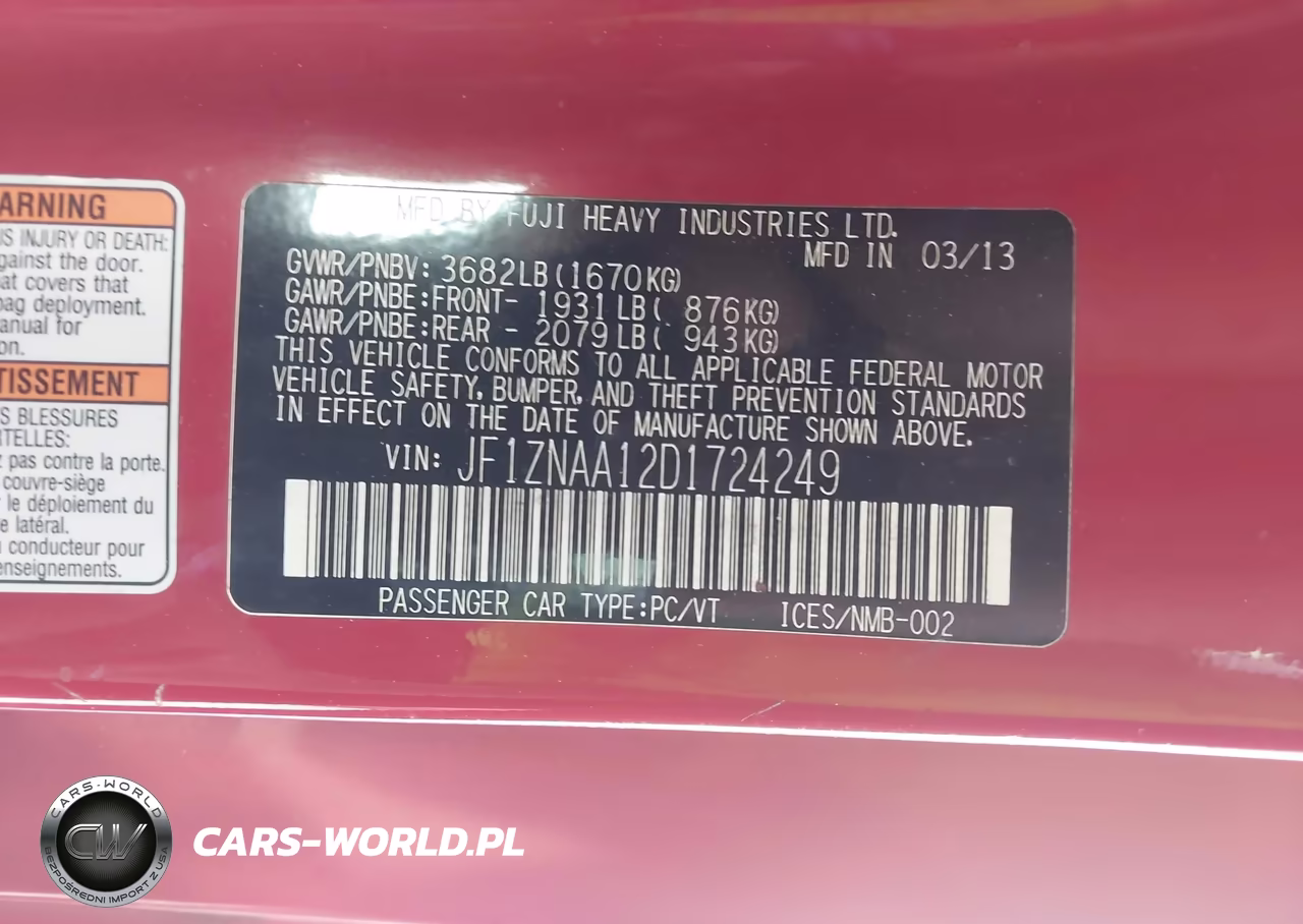 2013 Scion Fr-S VIN:JF1ZNAA12D1724249 - 9