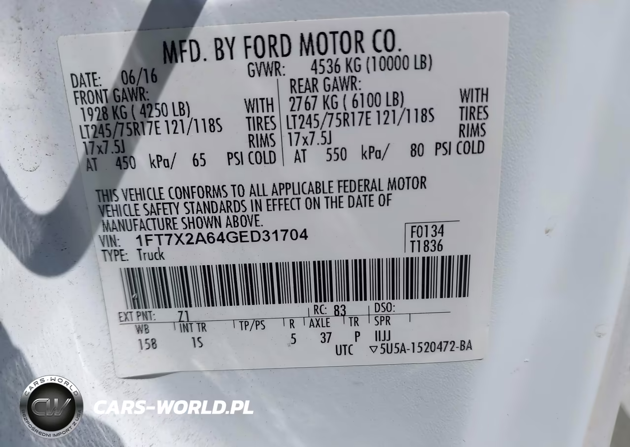 2016 Ford F-250 Lariat-Xl-Xlt VIN:1FT7X2A64GED31704 - 9