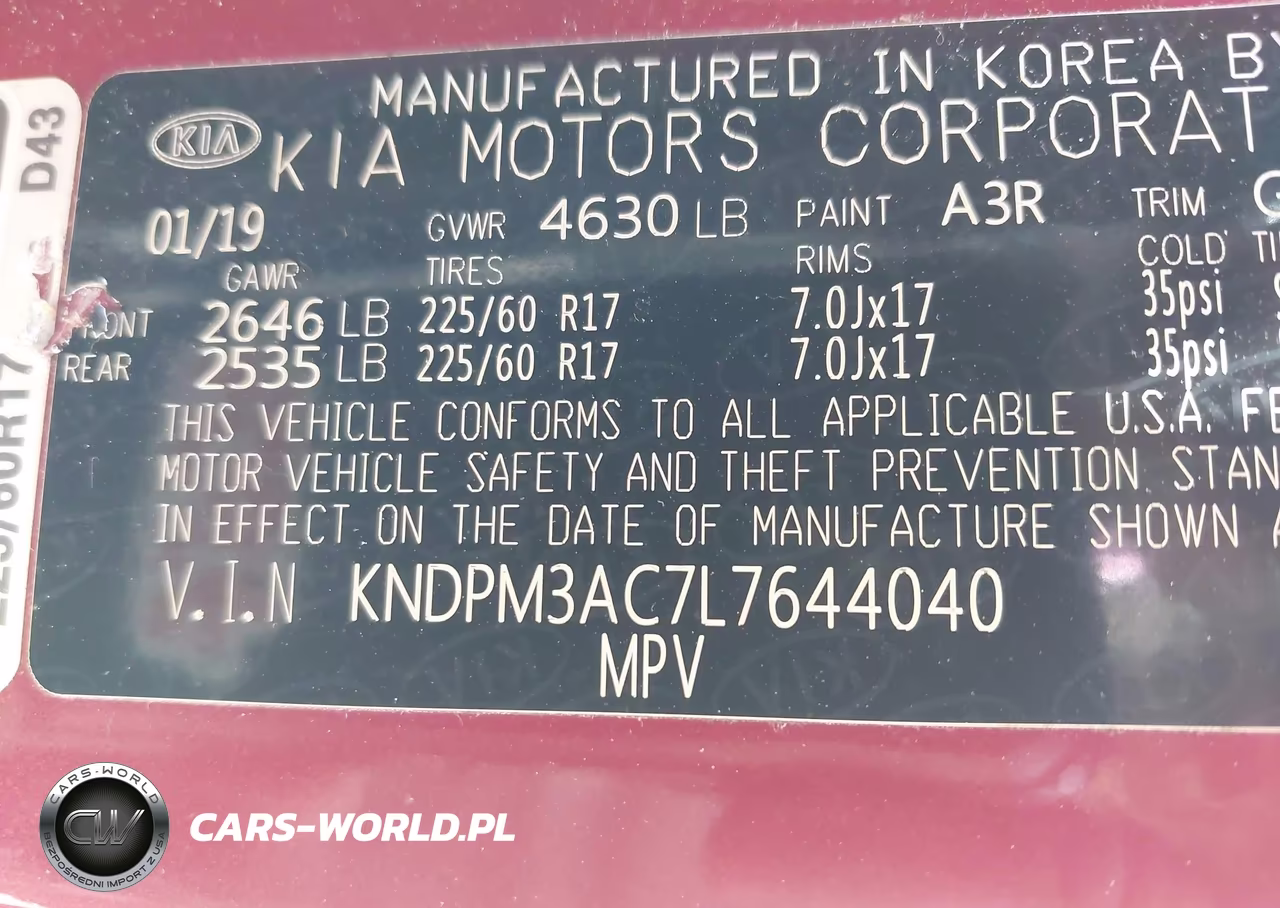 2020 Kia Sportage Lx VIN:KNDPM3AC7L7644040 - 9