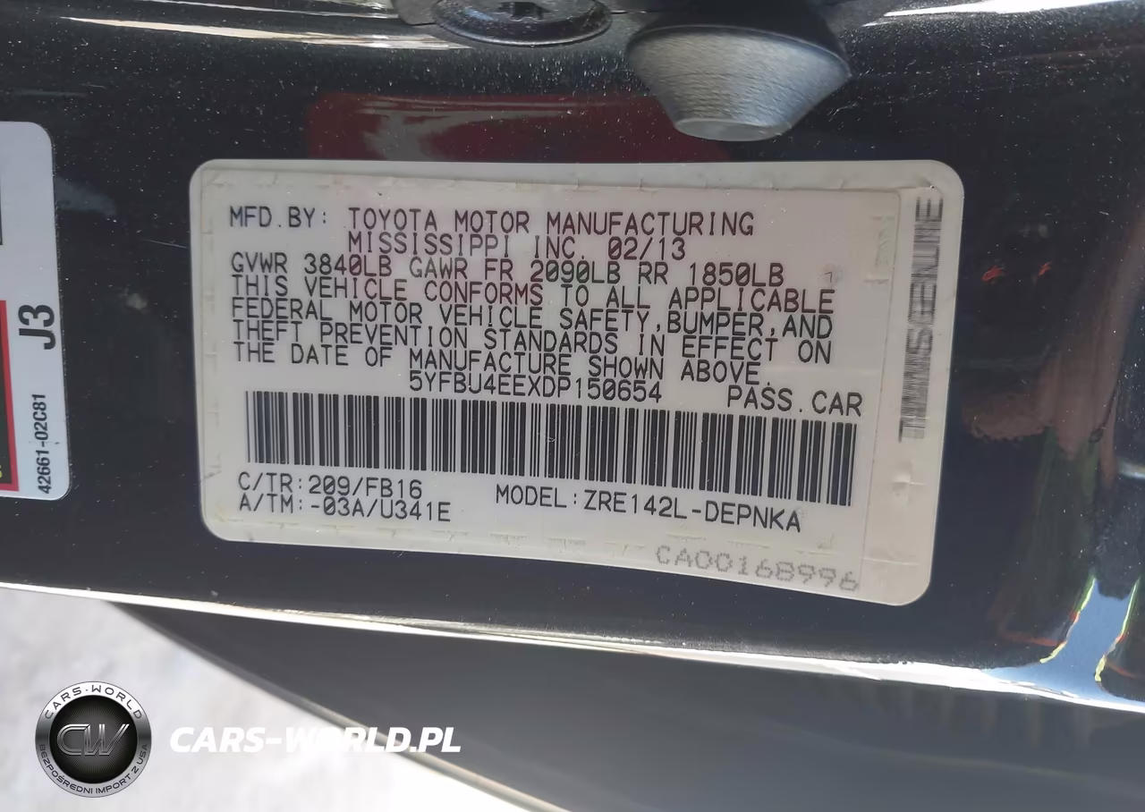 2013 Toyota Corolla Le VIN:5YFBU4EEXDP150654 - 9