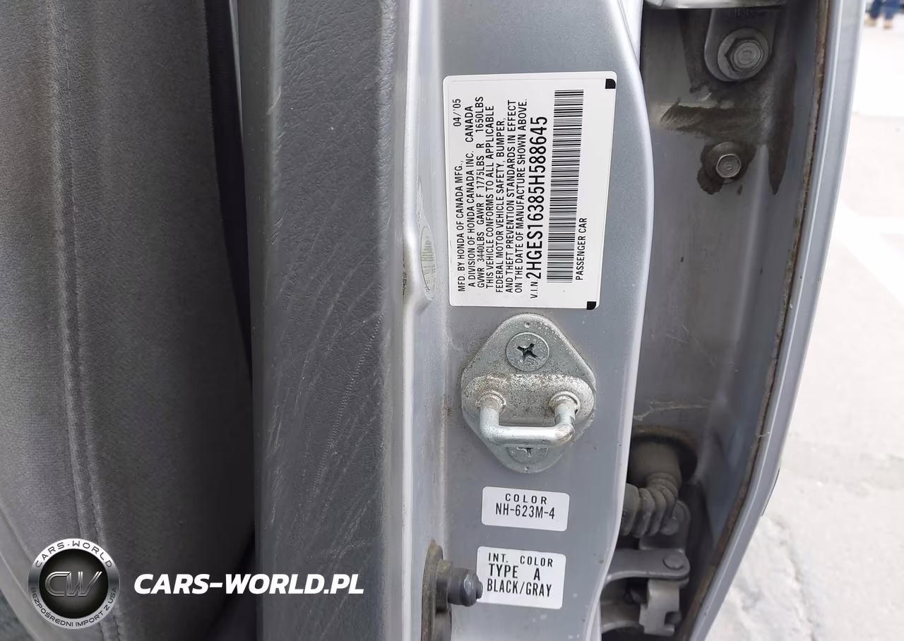 2005 Honda Civic Vp VIN:2HGES16385H588645 - 9