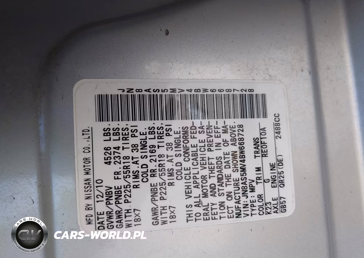 2011 Nissan Rogue Sv VIN:JN8AS5MV4BW668728 - 9