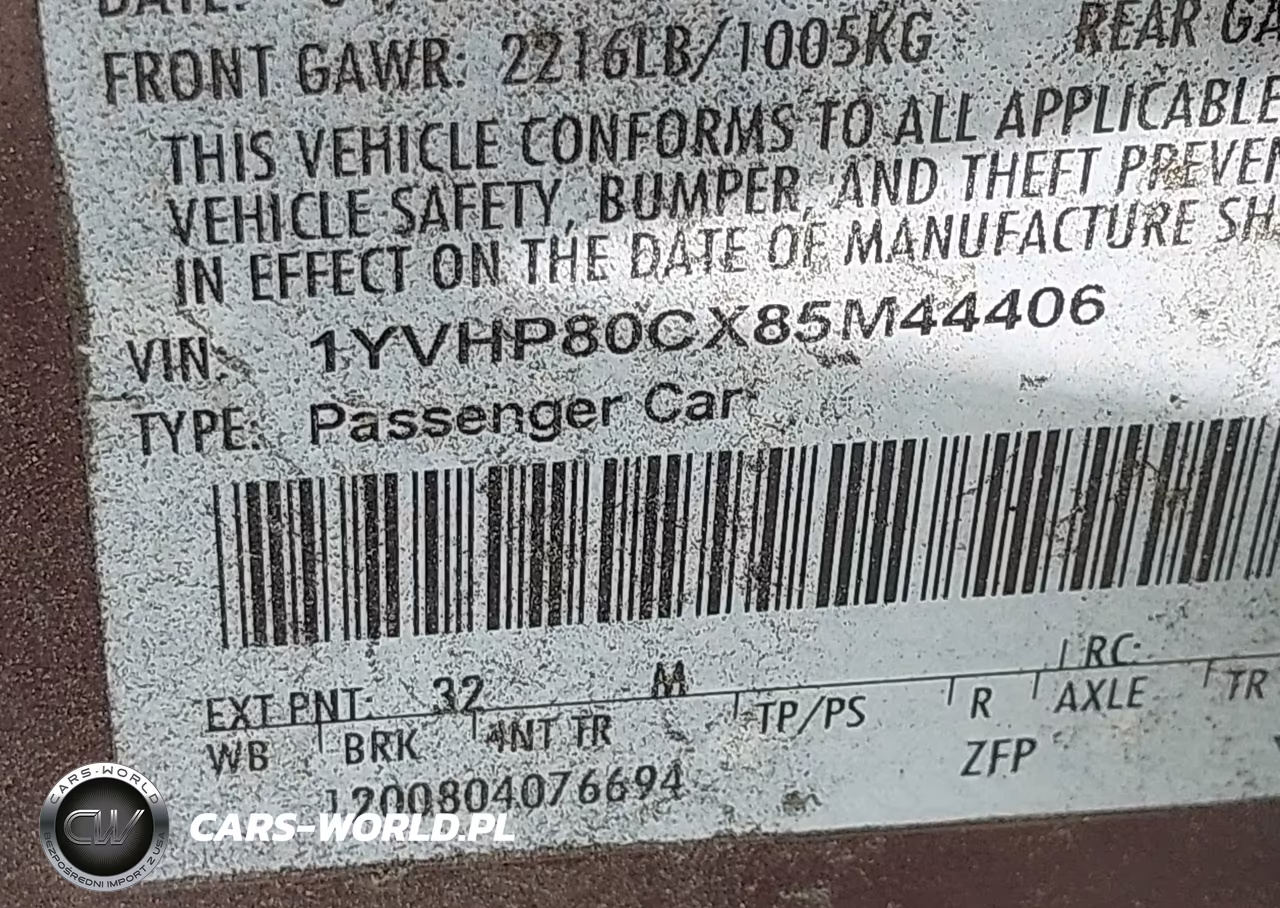 2008 Mazda Mazda6 I Sport Ve VIN:1YVHP80CX85M44406 - 9