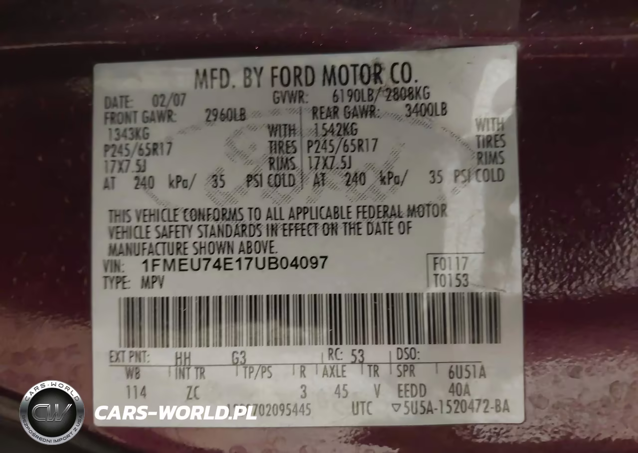 2007 Ford Explorer Eddie Bauer VIN:1FMEU74E17UB04097 - 9