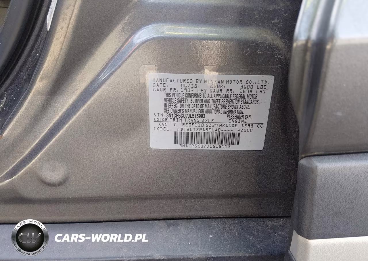 2018 Nissan Kicks Sr VIN:3N1CP5CU7JL515993 - 9