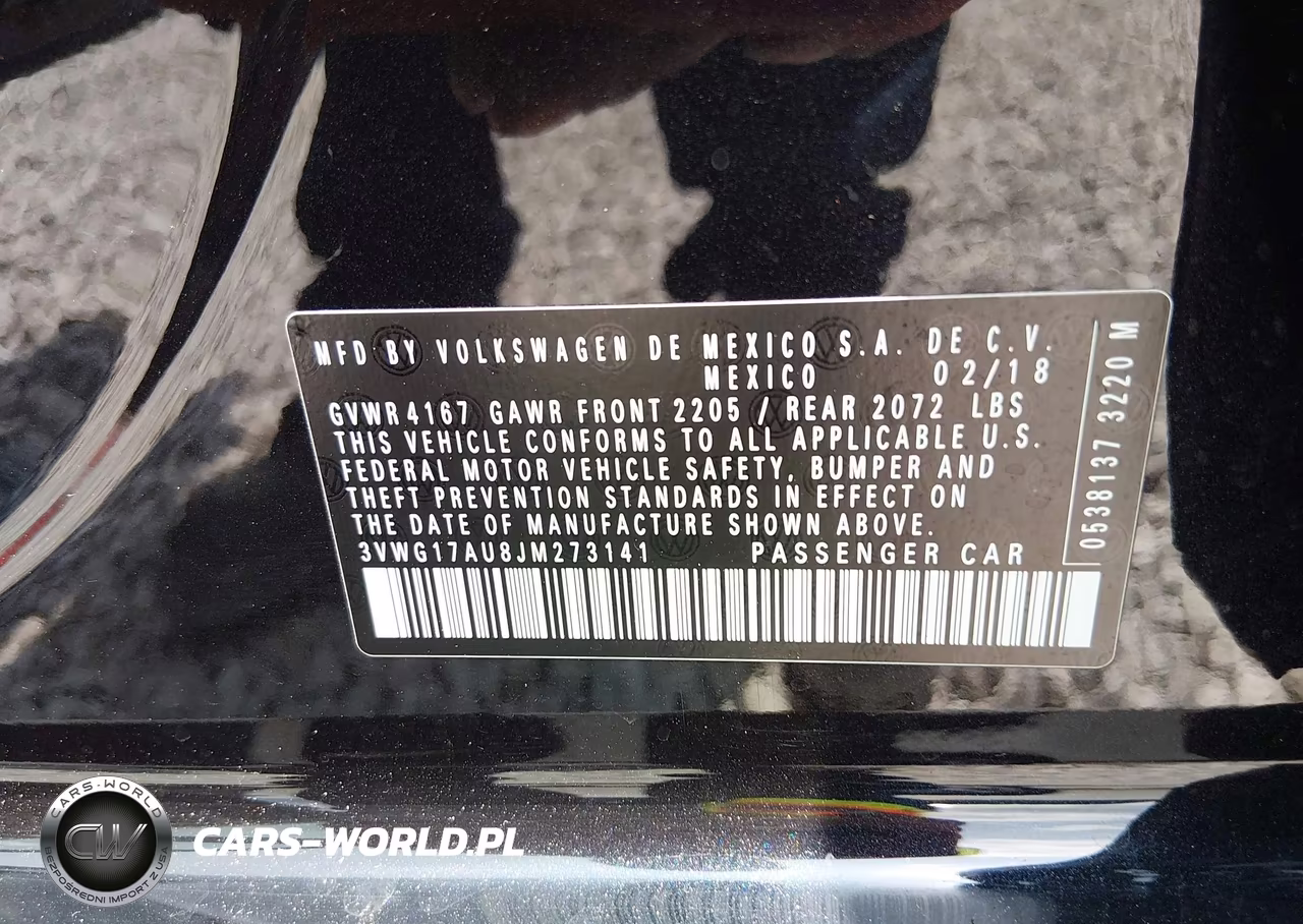 2018 Volkswagen Golf Tsi S-Tsi Se VIN:3VWG17AU8JM273141 - 9